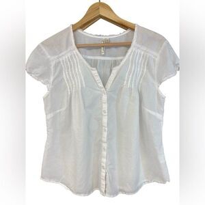 Grand & Greene 100% Cotton White Blouse Size XL